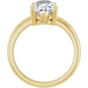 10K Yellow Gold 13x8 mm Pear Ring Mounting – image 3
