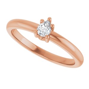 14K Rose Gold 4x3 mm Pear Ring Mounting – image 8
