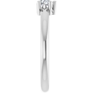 10K X1 White Gold 4x3 mm Pear Ring Mounting – image 7