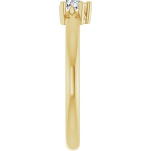 10K Yellow Gold 4x3 mm Pear Ring Mounting – image 7