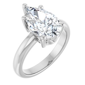 Continuum Sterling Silver 13x8 mm Pear Ring Mounting