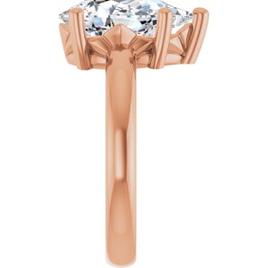 10K Rose Gold 13x8 mm Pear Ring Mounting – image 7