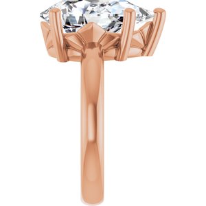 18K Rose Gold 15x10 mm Pear Ring Mounting – image 7