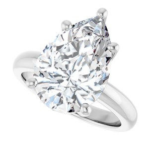 10K X1 White Gold 15x10 mm Pear Ring Mounting – image 8