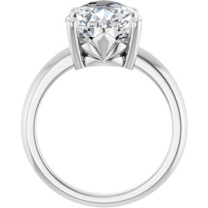 Platinum 15x10 mm Pear Ring Mounting – image 3