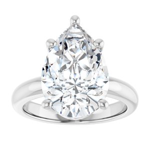 10K X1 White Gold 15x10 mm Pear Ring Mounting – image 5