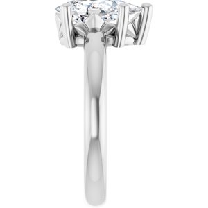 18K Palladium White Gold 10.5x5.5 mm Pear Ring Mounting – image 7