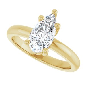 14K Yellow Gold 10.5x5.5 mm Pear Ring Mounting – image 8