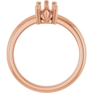 18K Rose Gold 10.5x5.5 mm Pear Ring Mounting – image 4