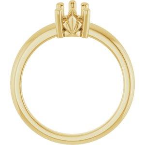 10K Yellow Gold 10.5x5.5 mm Pear Ring Mounting – image 4