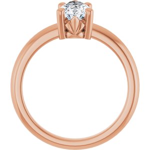14K Rose Gold 10.5x5.5 mm Pear Ring Mounting – image 3