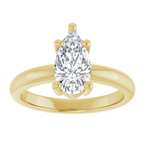 18K Yellow Gold 10.5x5.5 mm Pear Ring Mounting – image 5