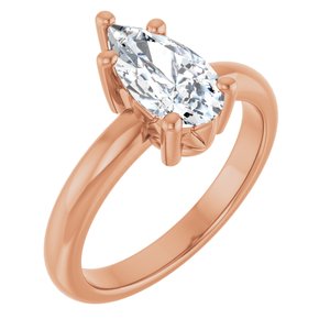14K Rose Gold 10.5x5.5 mm Pear Ring Mounting