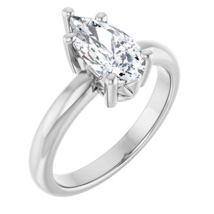 Platinum 10.5x5.5 mm Pear Ring Mounting