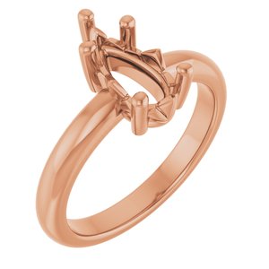 10K Rose Gold 10.5x5.5 mm Pear Ring Mounting – image 2