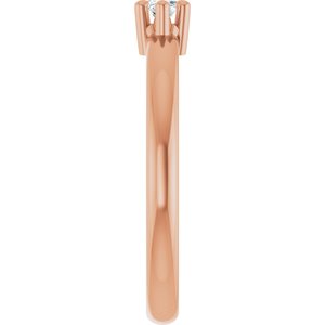 14K Rose Gold 6x3 mm Marquise Ring Mounting – image 7