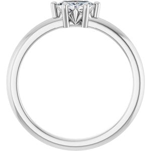 10K X1 White Gold 6x3 mm Marquise Ring Mounting – image 3
