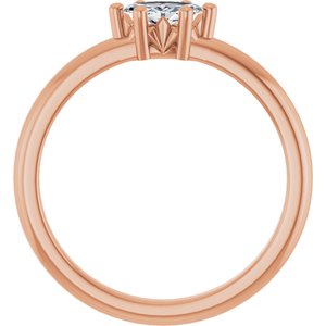 14K Rose Gold 6x3 mm Marquise Ring Mounting – image 3