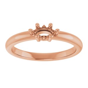 18K Rose Gold 6x3 mm Marquise Ring Mounting – image 6