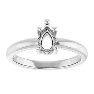 10K X1 White Gold 7x4.5 mm Pear Ring Mounting – image 6
