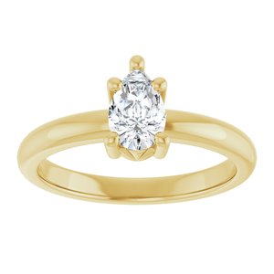 10K Yellow Gold 7x4.5 mm Pear Ring Mounting – image 5
