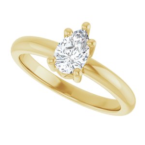 10K Yellow Gold 7x4.5 mm Pear Ring Mounting – image 8