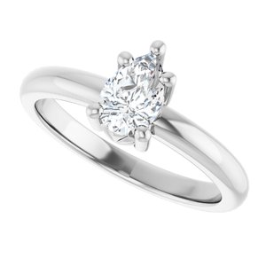 10K X1 White Gold 7x4.5 mm Pear Ring Mounting – image 8
