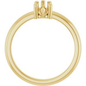 18K Yellow Gold 7x4.5 mm Pear Ring Mounting – image 4