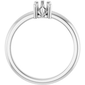 Sterling Silver 7x4.5 mm Pear Ring Mounting – image 4