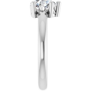 18K Palladium White Gold 7x4.5 mm Pear Ring Mounting – image 7
