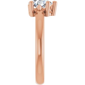14K Rose Gold 7x4.5 mm Pear Ring Mounting – image 7
