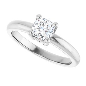 Sterling Silver 5x5 mm Cushion Ring Mounting – image 8