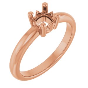 10K Rose Gold 5x5 mm Cushion Ring Mounting – image 2