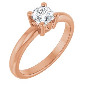 14K Rose Gold 5x5 mm Cushion Ring Mounting