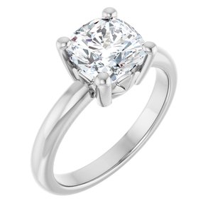 Sterling Silver 7.5x7.5 mm Cushion Ring Mounting