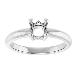 Platinum 5x5 mm Cushion Ring Mounting – image 6