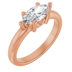 10K Rose Gold 10x5 mm Marquise Ring Mounting