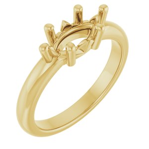 14K Yellow Gold 10x5 mm Marquise Ring Mounting – image 2