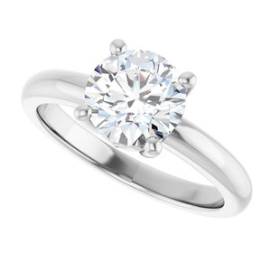Continuum Sterling Silver 7.4 mm Round Ring Mounting – image 8