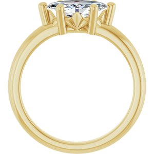 14K Yellow Gold 10x5 mm Marquise Ring Mounting – image 3