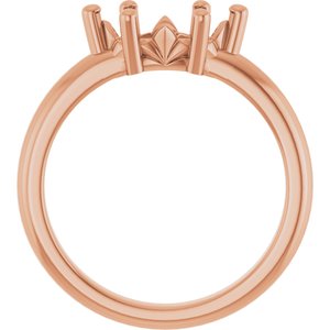 18K Rose Gold 10x5 mm Marquise Ring Mounting – image 4