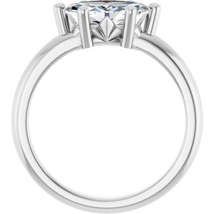Platinum 10x5 mm Marquise Ring Mounting – image 3