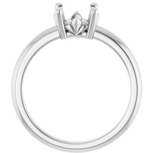 Continuum Sterling Silver 7.4 mm Round Ring Mounting – image 4