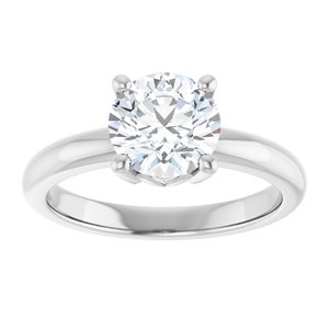 Continuum Sterling Silver 7.4 mm Round Ring Mounting – image 5