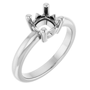Sterling Silver 6.5x6.5 mm Cushion Ring Mounting – image 2