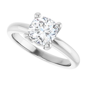 Platinum 6.5x6.5 mm Cushion Ring Mounting – image 8