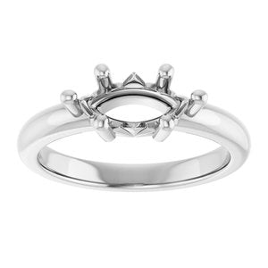 18K X1 White Gold 10x5 mm Marquise Ring Mounting – image 6