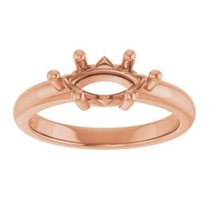 18K Rose Gold 10x5 mm Marquise Ring Mounting – image 6