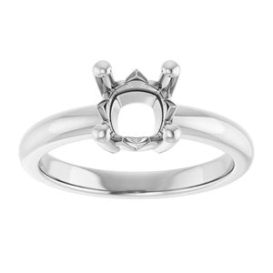 Continuum Sterling Silver 6.5x6.5 mm Cushion Ring Mounting – image 6