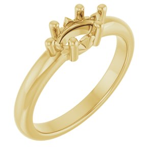 10K Yellow Gold 8x4 mm Marquise Ring Mounting – image 2